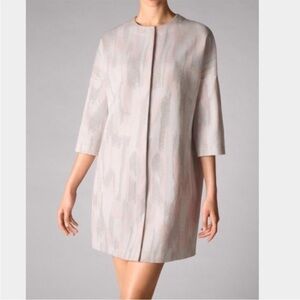 Wolford Lurex Shimmer Camouflage Dress Jacket Top Coat Long Blazer Pink